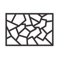 líneas ladrillo piedra hogar pared logo vector símbolo icono diseño ilustración