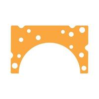 cheese food bridge logo vector icon