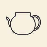 teapot lines simple logo symbol vector icon graphic design illustration