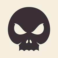 skull black simple vintage logo design vector graphic symbol icon sign illustration creative idea