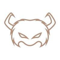 monster mask line with horn logo design vector graphic symbol icon sign illustration creative idea