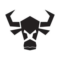 modern head cow or buffalo logo vector icon illustration design