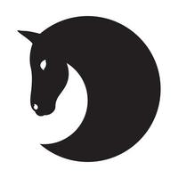 círculo geométrico caballo unicornio logotipo logotipo símbolo vector icono ilustración diseño gráfico