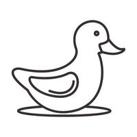 líneas patito juguetes logotipo símbolo vector icono ilustración diseño