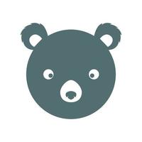 simple cabeza dibujos animados koala muñeca niños logotipo símbolo icono vector gráfico diseño ilustración idea creativa