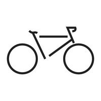 diseño de ilustración de icono de vector de logotipo de bicicleta moderna de forma simple