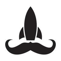 mustache with rocket logo vector symbol icon design graphic illustration