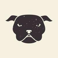 logo símbolo icono vecthead cara toro perro negro vintage logo símbolo icono vector diseño gráfico ilustración idea creativa o diseño gráfico ilustración idea creativa