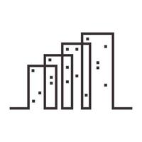 continuous lines building finance logo vector icon illustration design