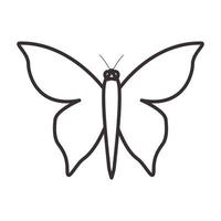 líneas insecto hermosa mariposa logotipo símbolo vector icono ilustración diseño