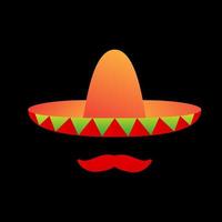 sombrero abstracto méxico sumbrero cultura logo diseño vector icono símbolo ilustración