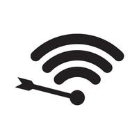 internet wifi with arrows logo symbol icon vector graphic design illustration idea creative