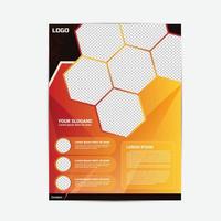 diseño de caja hexagonal de plantilla de vector de cartel