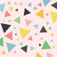 cute seamless geometric pattern colorful triangle pink background vector