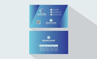 Creative, Corporate and Modern Business Card Template Design with Blue and Black Color Layout Vector