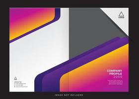 corporate company profile, annual report cover vector