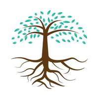 abstract tree with roots logo symbol icon vector graphic design illustration idea creative