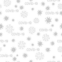 patrón sin fisuras de la epidemia de virus. telón de fondo con ilustración del nuevo fondo coronavirus 2019-ncov. diseño médico ornamental covid-19. textura de mosaico de bacteria abstracta. vector