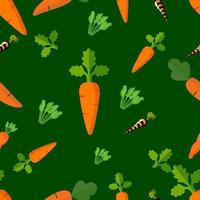 carrot theme seamless design suitable for background. Vector Seamless pattern.