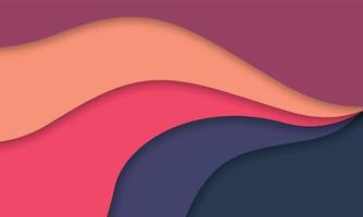 Minimalist Colored Wavy Shapes Background Abstract vector