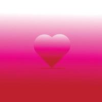 Pink heart shape is given to loved ones on Valentine's Day vector