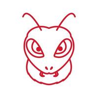 red ant lines simple modern  logo vector illustration design