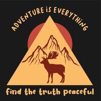 mountain and nature design about adventure is everything vector