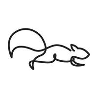 lines animal squirrel jump  logo vector symbol icon design illustration