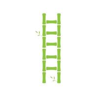 green traditional bamboo ladder logo symbol icon vector graphic design illustration idea creative