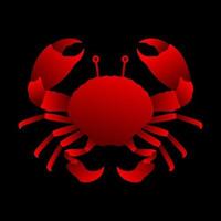 abstract red seafood crab  simple logo design vector icon symbol illustration