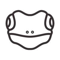 animal cute head gecko lines logo vector symbol icon design illustration