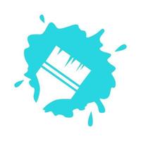 paint brush with splash abstract logo vector symbol icon design illustration