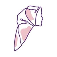 abstract lines colorful women hijab logo vector symbol icon design illustration