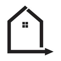 Elección del hogar correcto símbolo del logotipo icono vectorial ilustración diseño gráfico vector