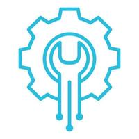 gear tech tools kit logo vector icon illustration design