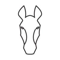 lines vintage face horse logo vector icon illustration design