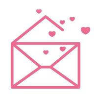 líneas de correo con love fly logo vector icono símbolo diseño gráfico ilustración