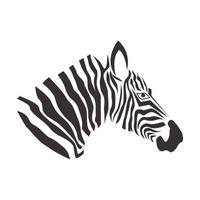 hipster head zebra horse logo vector symbol icon design illustration