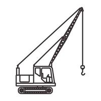 crane construction lines logo symbol icon vector graphic design illustration