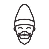 lines hipster head grandfather logo vector icon illustration design