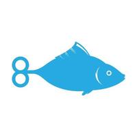diseño de ilustración de icono de vector de logotipo de juguete de forma de pez