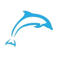 animal fish blue dolphin jump logo symbol icon vector graphic design illustration