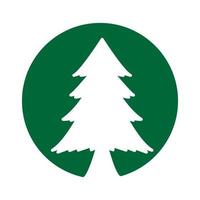 negative space pine tree logo symbol vector icon illustration graphic design