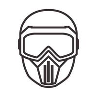 old helmet motorcycle lines logo symbol vector icon illustration graphic design