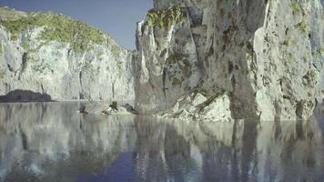 landscape of cape cliff in cold sunny day video