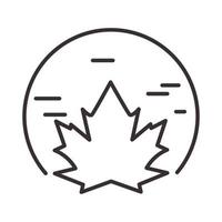 lines hipster maple leaf simple logo symbol vector icon illustration graphic design