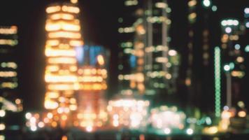 defocused background of city night light blur bokeh video