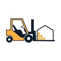 forklift modern logo vector icon illustration