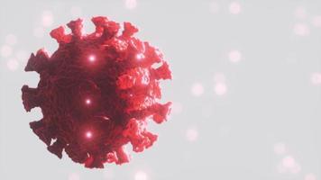 microscopisch beeld van een besmettelijk virus corona covid-19 video