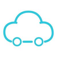 colorful lines cloud car logo vector symbol icon design graphic illustration